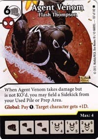 Agent Venom - Flash Thompson - The Amazing Spider-Man - Dice Masters card