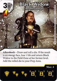 Black Widow - Professional - The Amazing Spider-Man - Dice Masters card