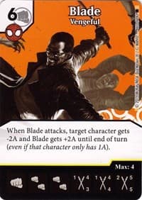 Blade - Vengeful - The Amazing Spider-Man - Dice Masters card