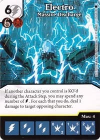 Electro - Massive Discharge - The Amazing Spider-Man - Dice Masters card