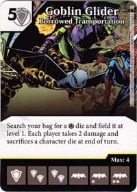Goblin Glider - Borrowed Transportation - The Amazing Spider-Man - Dice Masters card