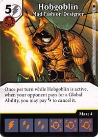 Hobgoblin - Mad Fashion Designer - The Amazing Spider-Man - Dice Masters card