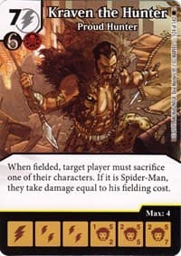 Kraven the Hunter - Proud Hunter - The Amazing Spider-Man - Dice Masters card