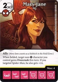 Mary Jane - MJ - The Amazing Spider-Man - Dice Masters card