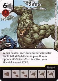 Rhino - Uncommon Thug - The Amazing Spider-Man - Dice Masters card