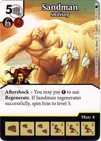 Sandman - Shifting - The Amazing Spider-Man - Dice Masters card