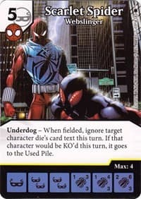 Scarlet Spider - Webslinger - The Amazing Spider-Man - Dice Masters card