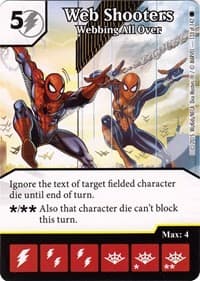 Web Shooters - Webbing All Over - The Amazing Spider-Man - Dice Masters card
