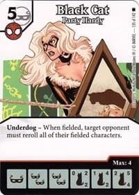 Black Cat - Party Hardy - The Amazing Spider-Man - Dice Masters card