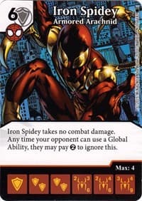 Iron Spidey - Armored Arachnid - The Amazing Spider-Man - Dice Masters card