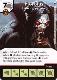Morbius - Unliving Vampire - The Amazing Spider-Man - Dice Masters card