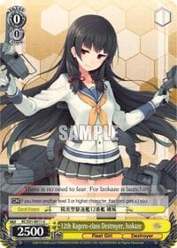 12th Kagero-class Destroyer, Isokaze - KanColle, 2nd Fleet - Weiss Schwarz card