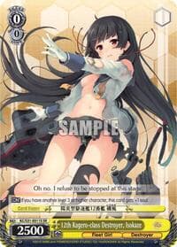 12th Kagero-class Destroyer, Isokaze (SR) - KanColle, 2nd Fleet - Weiss Schwarz card