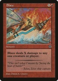 Blaze - Portal Second Age - Magic: The Gathering card