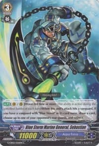 Blue Storm Marine General, Sebastian - G-CB02: Commander of the Incessant Waves - Cardfight Vanguard card
