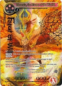 Phoenix, the Flame of the World (Full Art) - The Twilight Wanderer - Force of Will card