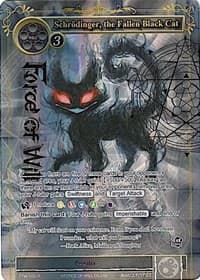 Schrodinger, the Fallen Black Cat (Full Art) - The Twilight Wanderer - Force of Will card