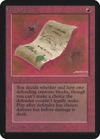 False Orders - Alpha Edition - Magic: The Gathering card