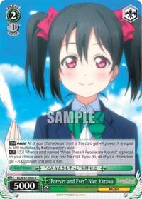 "Forever and Ever" Nico Yazawa - Love Live! Vol. 2 - Weiss Schwarz card