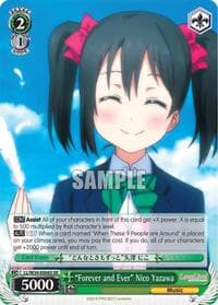"Forever and Ever" Nico Yazawa (SR) - Love Live! Vol. 2 - Weiss Schwarz card