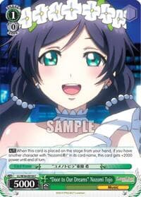 "Door to Our Dreams" Nozomi Tojo - Love Live! Vol. 2 - Weiss Schwarz card