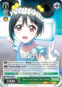 "Door to Our Dreams" Nico Yazawa - Love Live! Vol. 2 - Weiss Schwarz card