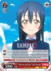 "Forever and Ever" Umi Sonoda - Love Live! Vol. 2 - Weiss Schwarz card