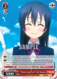 "Forever and Ever" Umi Sonoda (SR) - Love Live! Vol. 2 - Weiss Schwarz card