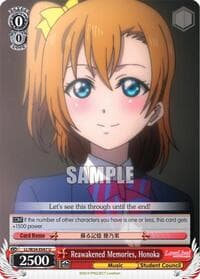 Reawakened Memories, Honoka - Love Live! Vol. 2 - Weiss Schwarz card
