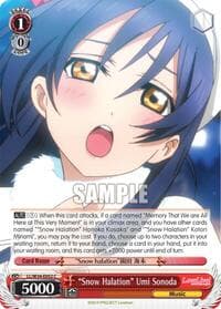 "Snow Halation" Umi Sonoda - Love Live! Vol. 2 - Weiss Schwarz card