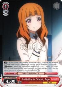 Invitation to School, Anju - Love Live! Vol. 2 - Weiss Schwarz card