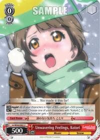 Unwavering Feelings, Kotori - Love Live! Vol. 2 - Weiss Schwarz card