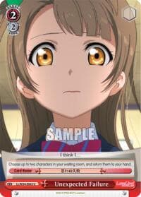 Unexpected Failure - Love Live! Vol. 2 - Weiss Schwarz card