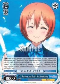 "Forever and Ever" Rin Hoshizora (SR) - Love Live! Vol. 2 - Weiss Schwarz card