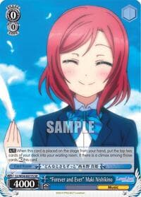 "Forever and Ever" Maki Nishikino (SR) - Love Live! Vol. 2 - Weiss Schwarz card