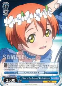 "Door to Our Dreams" Rin Hoshizora - Love Live! Vol. 2 - Weiss Schwarz card
