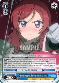 Food Supplies Before the Live, Maki - Love Live! Vol. 2 - Weiss Schwarz card