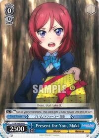 Present for You, Maki - Love Live! Vol. 2 - Weiss Schwarz card