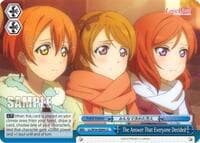 The Answer That Everyone Decided - Love Live! Vol. 2 - Weiss Schwarz card