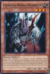 Fiendish Rhino Warrior - Breakers of Shadow - YuGiOh card