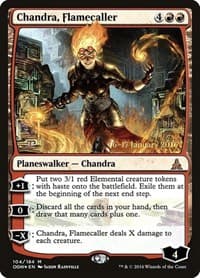 Chandra, Flamecaller - Prerelease Cards - Magic: The Gathering card