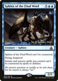 Sphinx of the Final Word - Prerelease Cards - Magic: The Gathering card