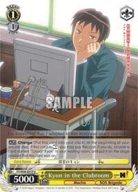 Kyon in the Clubroom - The Melancholy of Haruhi Suzumiya - Weiss Schwarz card