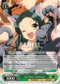 Cat Ears, Tsuruya - The Melancholy of Haruhi Suzumiya - Weiss Schwarz card
