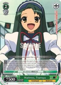 Waitress, Tsuruya - The Melancholy of Haruhi Suzumiya - Weiss Schwarz card