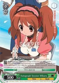 Autograph Session Mikuru - The Melancholy of Haruhi Suzumiya - Weiss Schwarz card