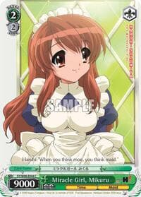 Miracle Girl, Mikuru - The Melancholy of Haruhi Suzumiya - Weiss Schwarz card