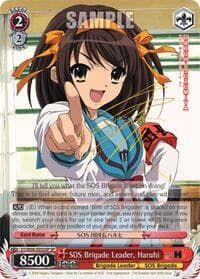 SOS Brigade Leader, Haruhi (SP) - The Melancholy of Haruhi Suzumiya - Weiss Schwarz card