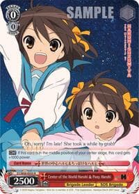Center of the World Haruhi & Puny Haruhi - The Melancholy of Haruhi Suzumiya - Weiss Schwarz card