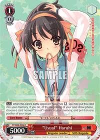 "Usual" Haruhi - The Melancholy of Haruhi Suzumiya - Weiss Schwarz card